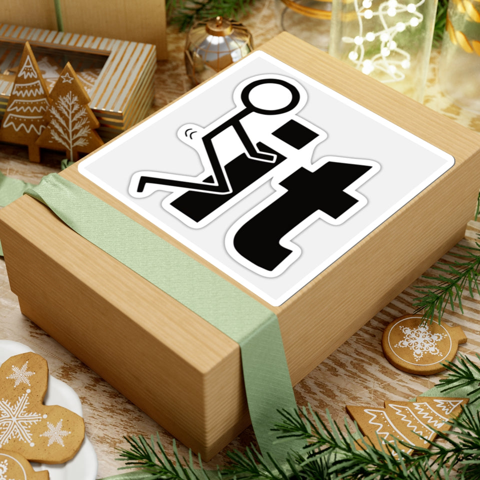 Funny 'F It' Kiss-Cut Sticker — Rude Humor Decal for Laptops & Water Bottles