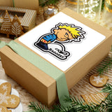 Peeing Boy Cartoon Kiss-Cut Sticker — 'Baggers' Decal for Laptops & Gear
