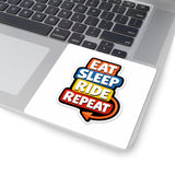 Eat Sleep Ride Repeat Sticker — Motorcycle & Cycling Kiss-Cut Decal