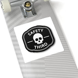 Safety Third Skull Sticker — Kiss-Cut Vinyl Decal