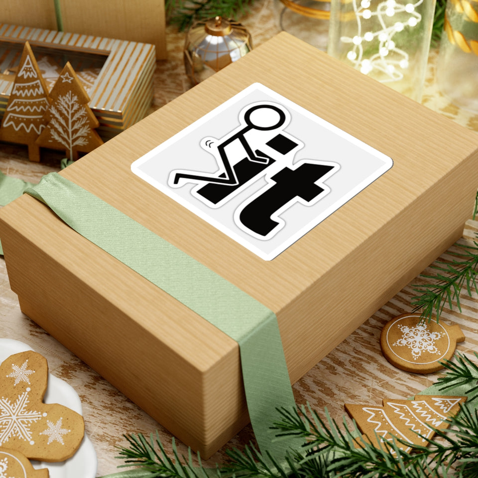 Funny 'F It' Kiss-Cut Sticker — Rude Humor Decal for Laptops & Water Bottles