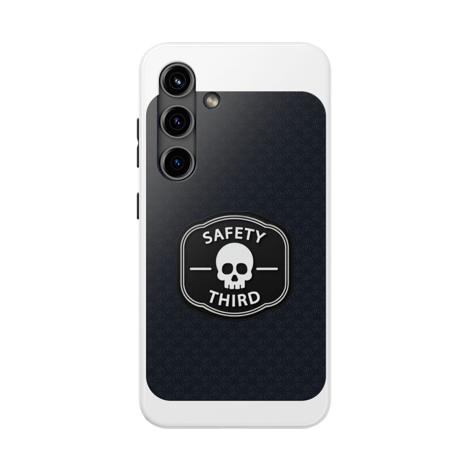 Safety Third Tough Phone Case — Skull Badge Protective iPhone Cover