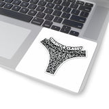 Kiss-Cut Sticker — “Trashy & Classy” Leopard Thong Sticker