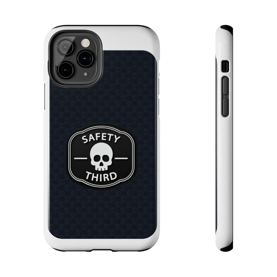 Safety Third Tough Phone Case — Skull Badge Protective iPhone Cover