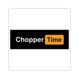 Chopper Time Sticker — Bold Black & Orange Kiss-Cut Decal