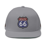 Route 66 Embroidered Flat Bill Cap
