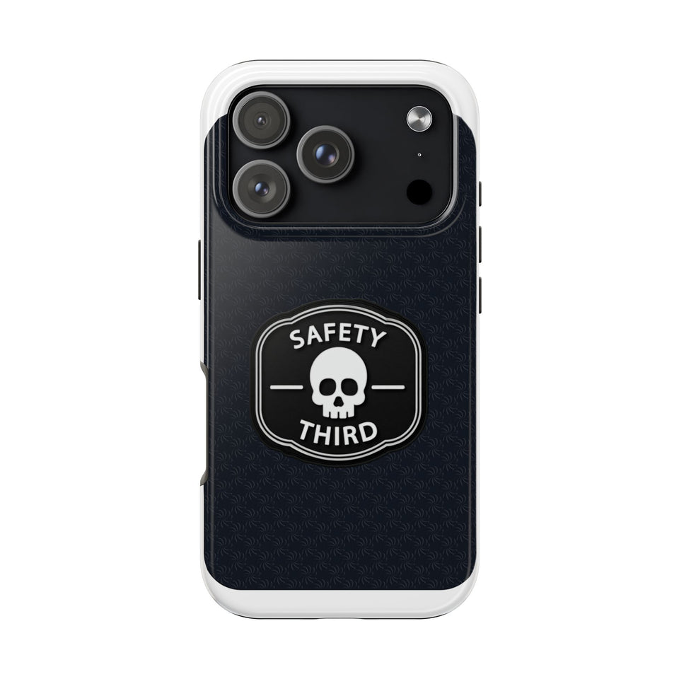 Safety Third Tough Phone Case — Skull Badge Protective iPhone Cover