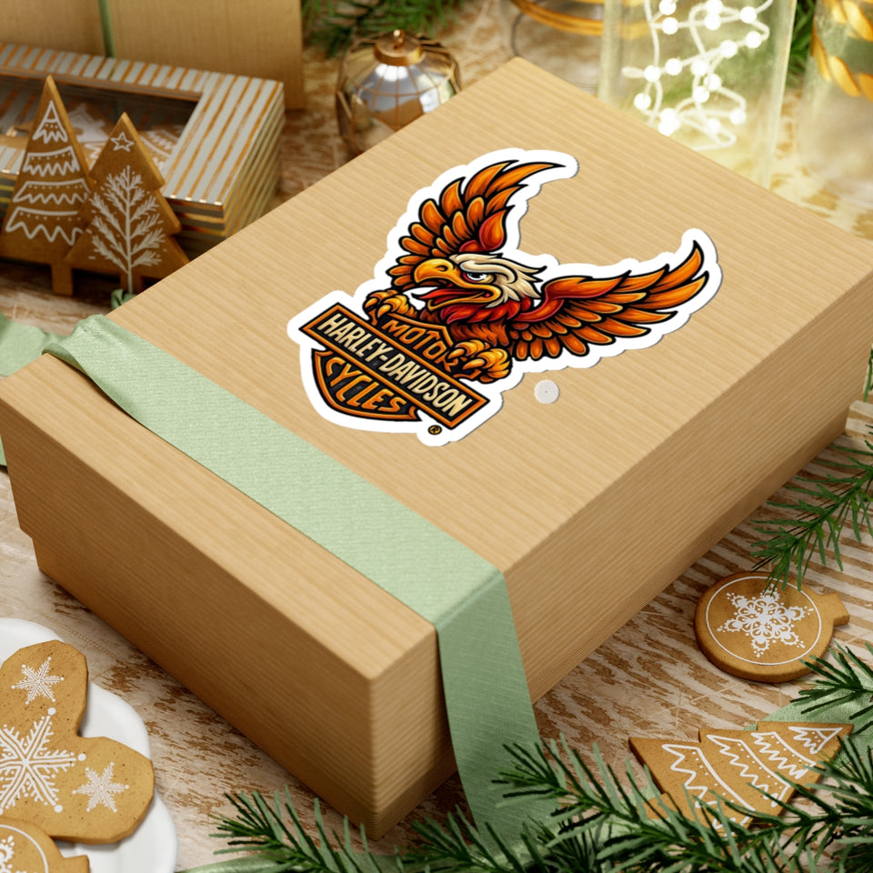 Eagle Moto Sticker — Harley-Davidson Style Kiss-Cut Decal