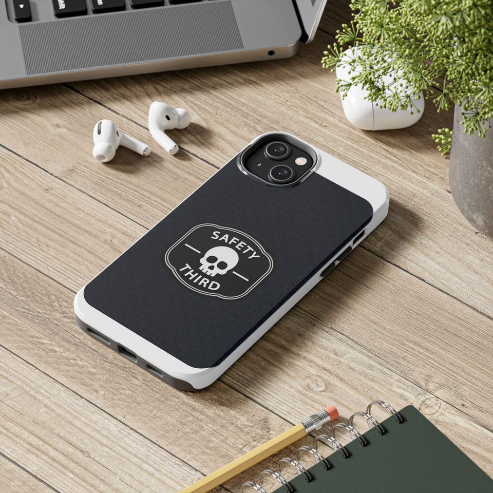 Safety Third Tough Phone Case — Skull Badge Protective iPhone Cover