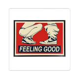 Feeling Good Sticker — Retro Kicks Kiss-Cut Laptop Decal