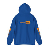 Chopper Time Hoodie — Minimal Logo Pullover for Motorcycle & Aviation Fans