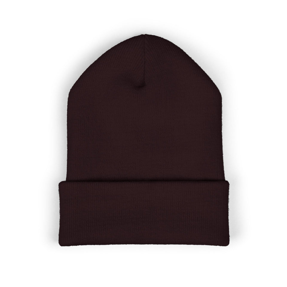 Embroidered 'Chopper Time' Cuffed Beanie — Knit Winter Hat