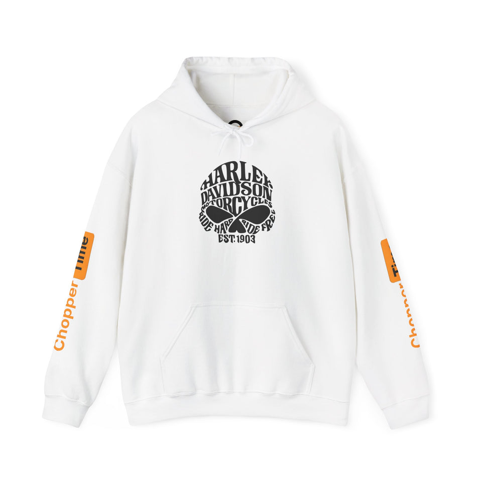 Harley Davidson Skull Hoodie — Chopper Time Motorcycle Pullover