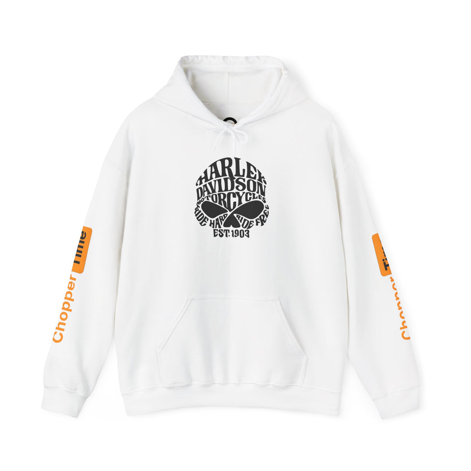 Harley Davidson Skull Hoodie — Chopper Time Motorcycle Pullover