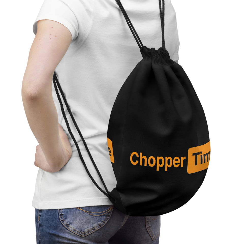 Chopper Time Drawstring Bag