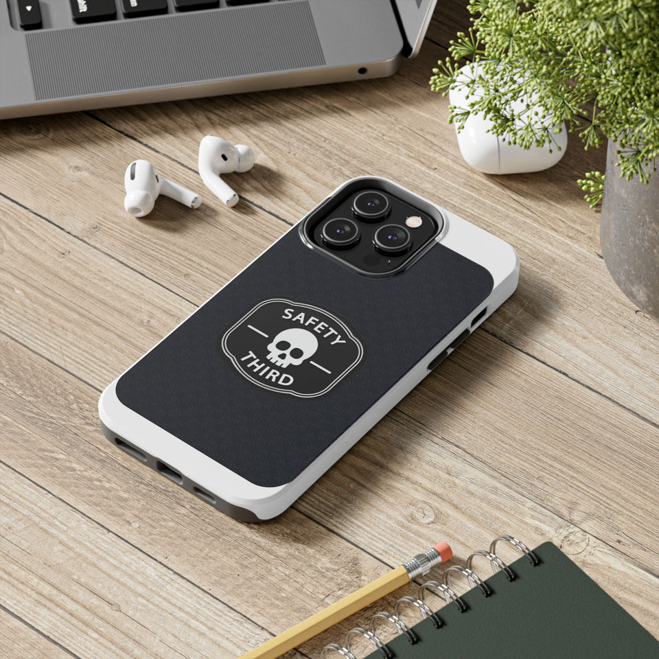 Safety Third Tough Phone Case — Skull Badge Protective iPhone Cover