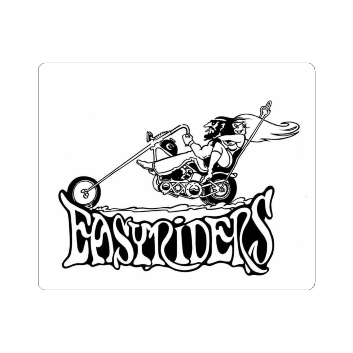 Eastriders Chopper Kiss-Cut Sticker — Retro Biker Motorcycle Decal