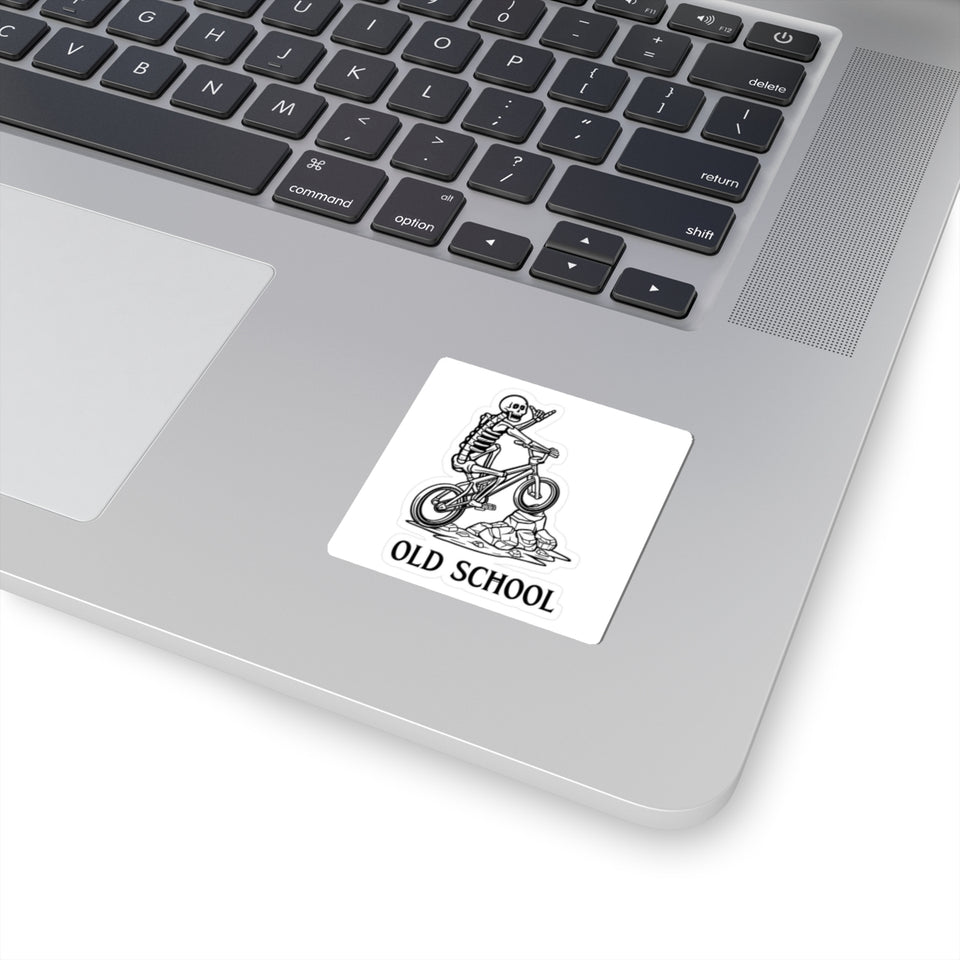 Old School Skeleton BMX Sticker — Kiss-Cut Bike Decal
