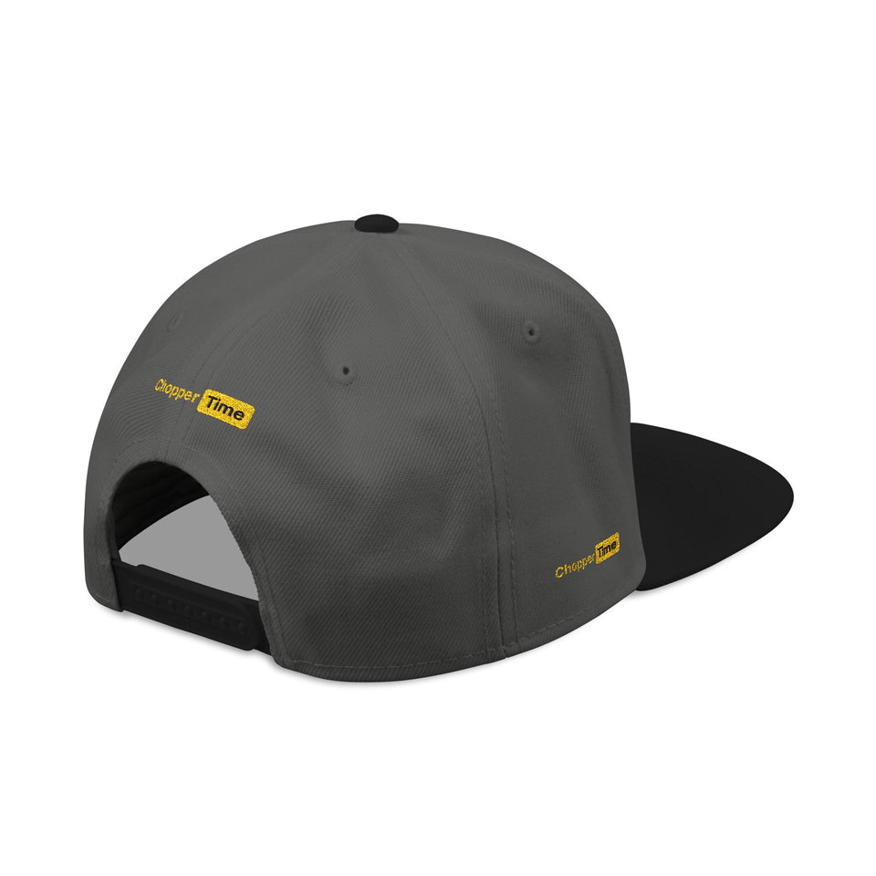 Snapback Hat — 'Time' Yellow Embroidered Streetwear Cap
