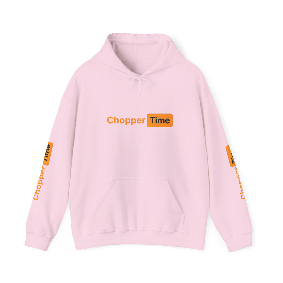 Chopper Time Hoodie — Minimal Logo Pullover for Motorcycle & Aviation Fans