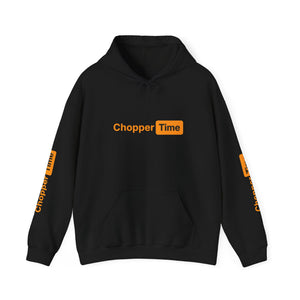 Chopper Time Hoodie — Minimal Logo Pullover for Motorcycle & Aviation Fans