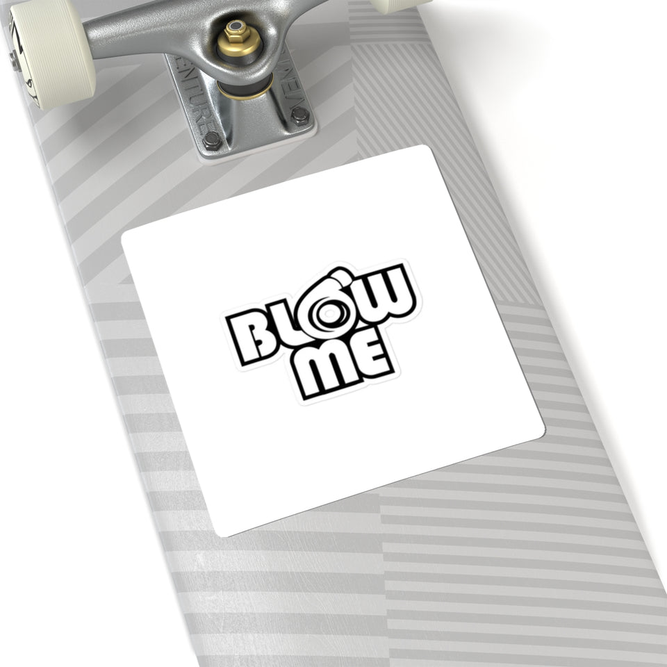 Blow Me Vinyl Sticker — Retro Bubble Letter Graphic Sticker for Laptops & Guitars