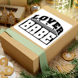 Lover Babe Kiss-Cut Sticker — Bold Retro Black & White Decal for Laptops, Water Bottles & Gifts