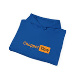Chopper Time Hoodie — Minimal Logo Pullover for Motorcycle & Aviation Fans