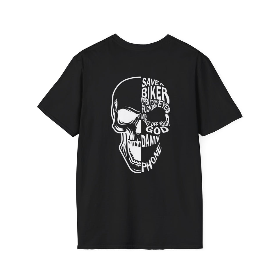 Skull 'Save a Biker' Graphic T-Shirt