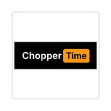 Chopper Time Sticker — Bold Black & Orange Kiss-Cut Decal