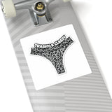 Kiss-Cut Sticker — “Trashy & Classy” Leopard Thong Sticker