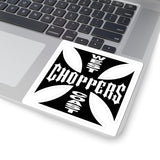 West Coast Choppers Cross Kiss-Cut Sticker — Motorcycle Biker Decal