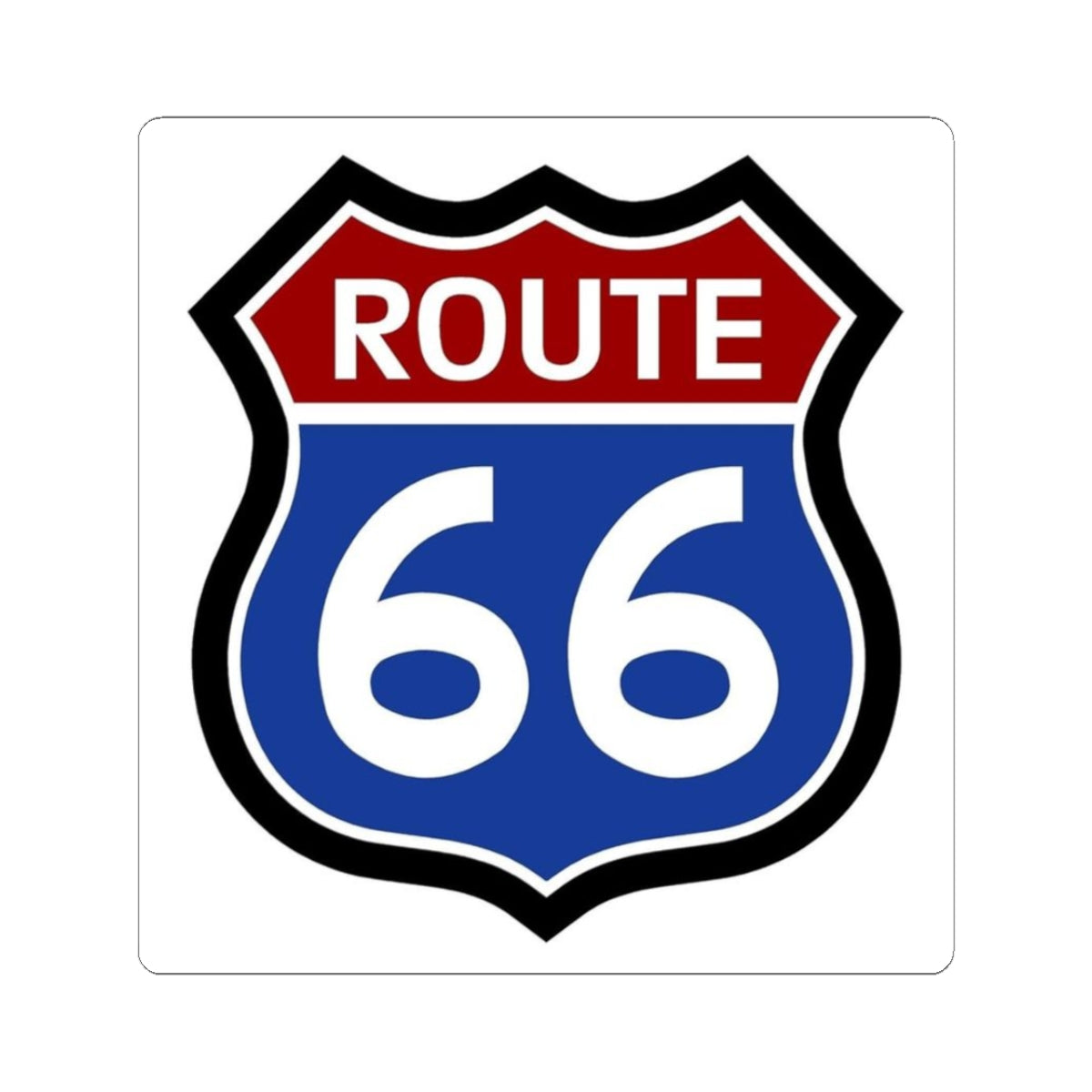 Route 66 Kiss-Cut Sticker — Classic Vintage Highway Decal