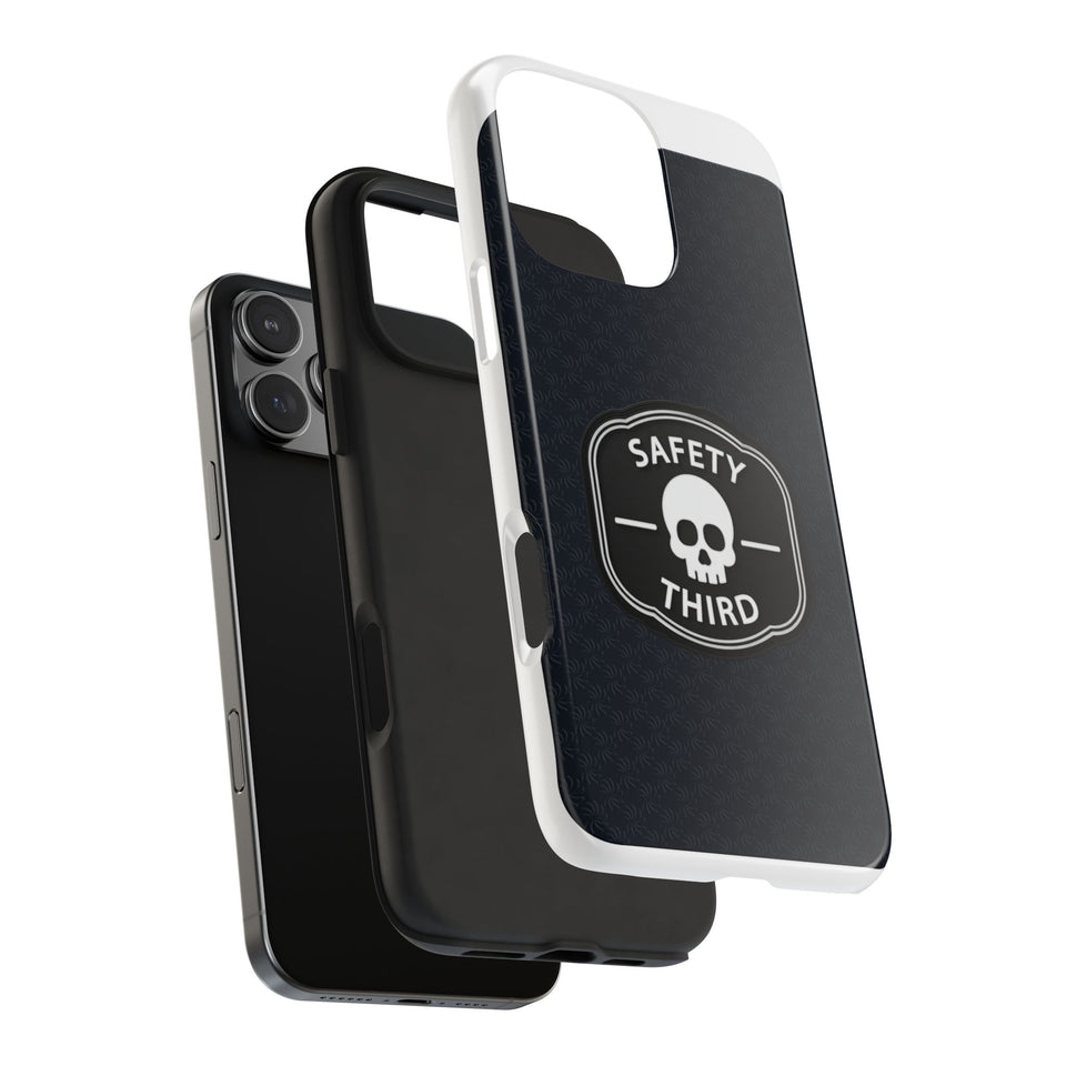 Safety Third Tough Phone Case — Skull Badge Protective iPhone Cover