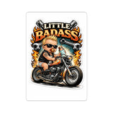 Little Badass Baby on Motorcycle Sticker — Biker Baby Kiss-Cut Decal